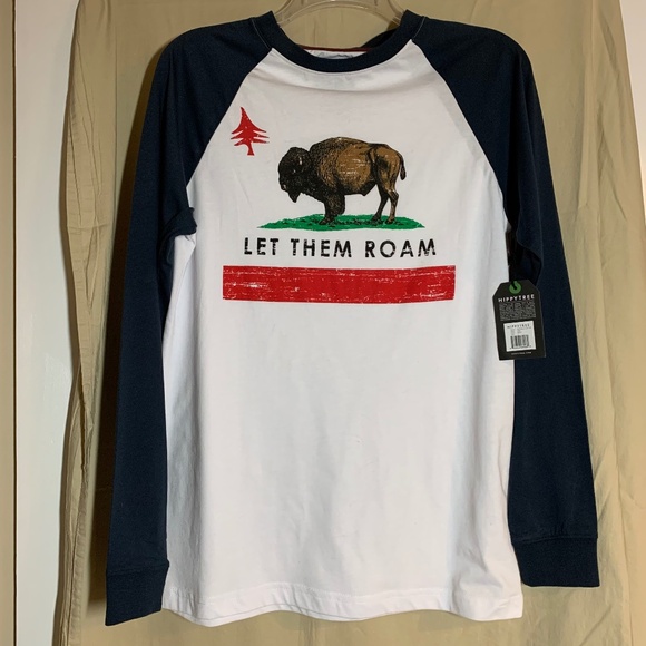 Hippy Tree Republic-T "Let Them Roam" baseball tee - Picture 1 of 7